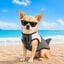 Summer Vibes Tibur&oacute;n Chaleco Salvavidas para perros, , large indicador imagen numero 1