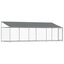 vidaXL Jaula de perros techo y puerta acero galvanizado gris 2x2x2 m, , large indicador imagen numero 13