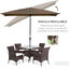 Outsunny Sombrilla de Jardín 296x197x244,5 cm Protección UV50+ Parasol de Aluminio Inclinable con Techo de Ventilación y Manivela para Terraza Balcón Exterior Café, , large indicador imagen numero 4