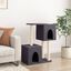 vidaXL Rascador para gatos con postes de sisal gris oscuro 86 cm, , large indicador imagen numero 2
