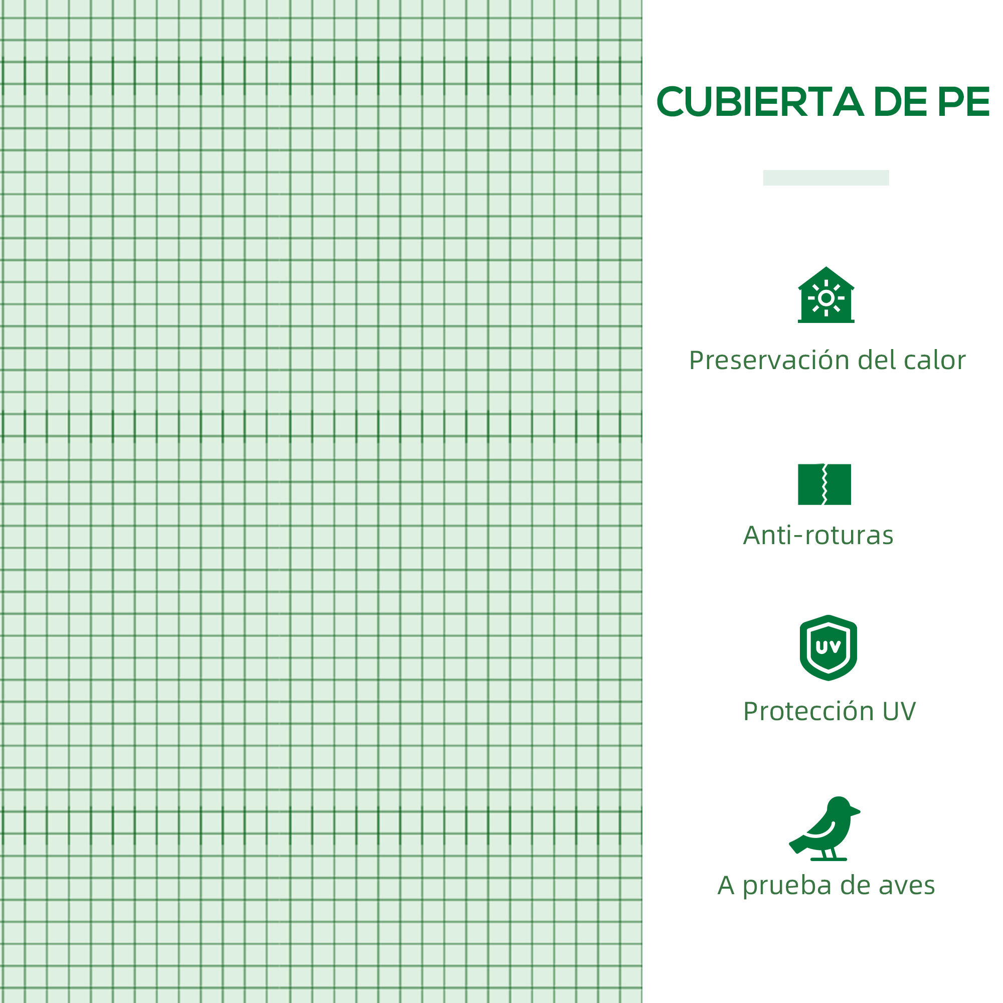 Outsunny Invernadero de Terraza 180x90x70 cm Caseta de Jard&iacute;n con 2 Ventanas Enrollables Cubierta de PE y Marco de Metal Vivero Casero para Cultivo Plantas Flores Verde, , large Imagen numero 4