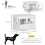 PawHut Jaula para Perros Blanco, , large indicador imagen numero 3
