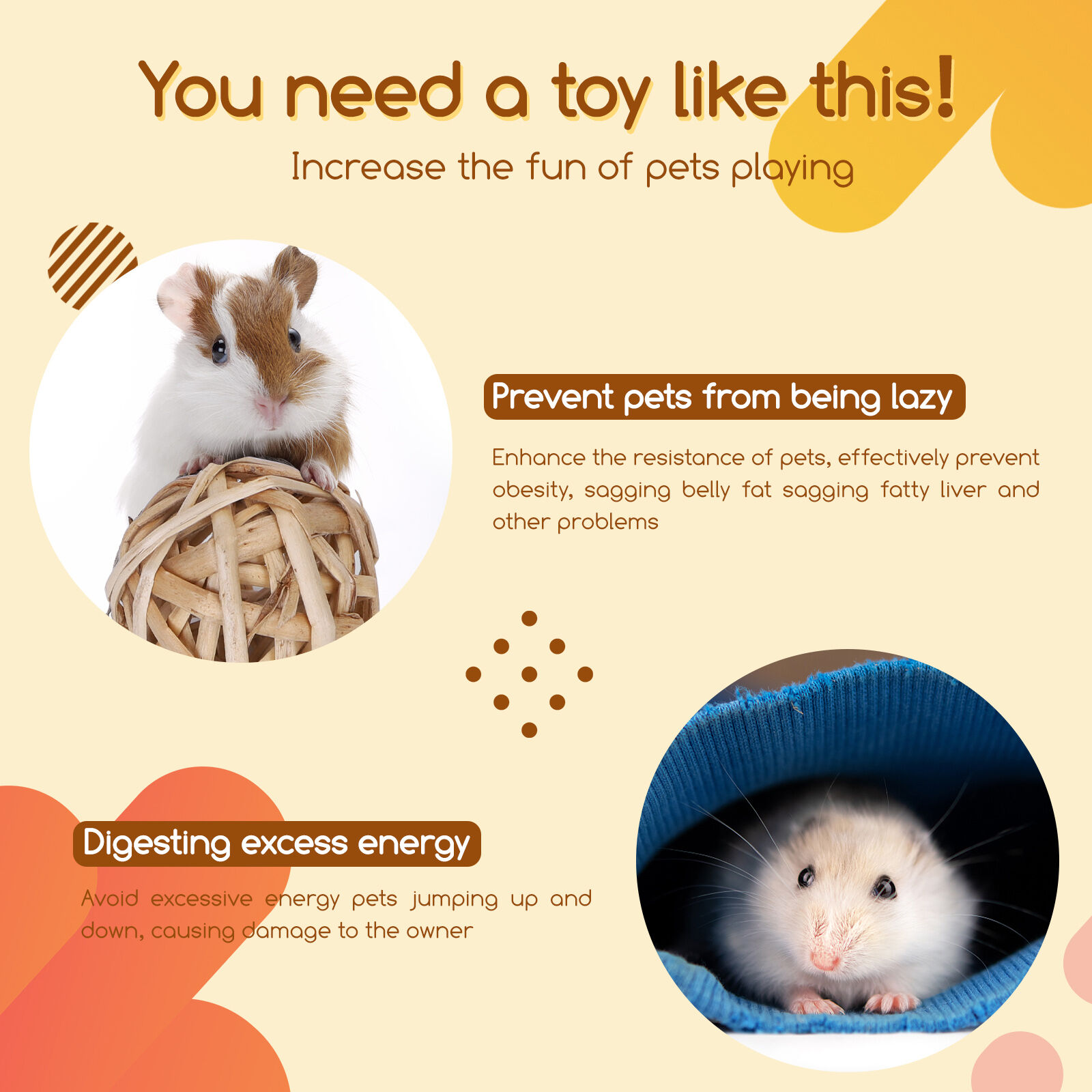 Nobleza Lote de 6 Pelotas de Hierba para Hamsters thumbnail