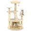 COSTWAY &Aacute;rbol para Gatos, Torre para Gatos con Condominio y Percha Acolchada, Postes de Sisal para Rascar, Bola Colgante con Campana, Plataformas de Salto, Escalera, Base Ancha Estable (Beige), , large indicador imagen numero 1