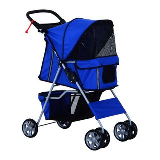 Cochecito plegable PawHut para mascotas color Azul