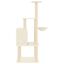 vidaXL Rascador para gatos con postes de sisal color crema 132 cm, , large indicador imagen numero 3