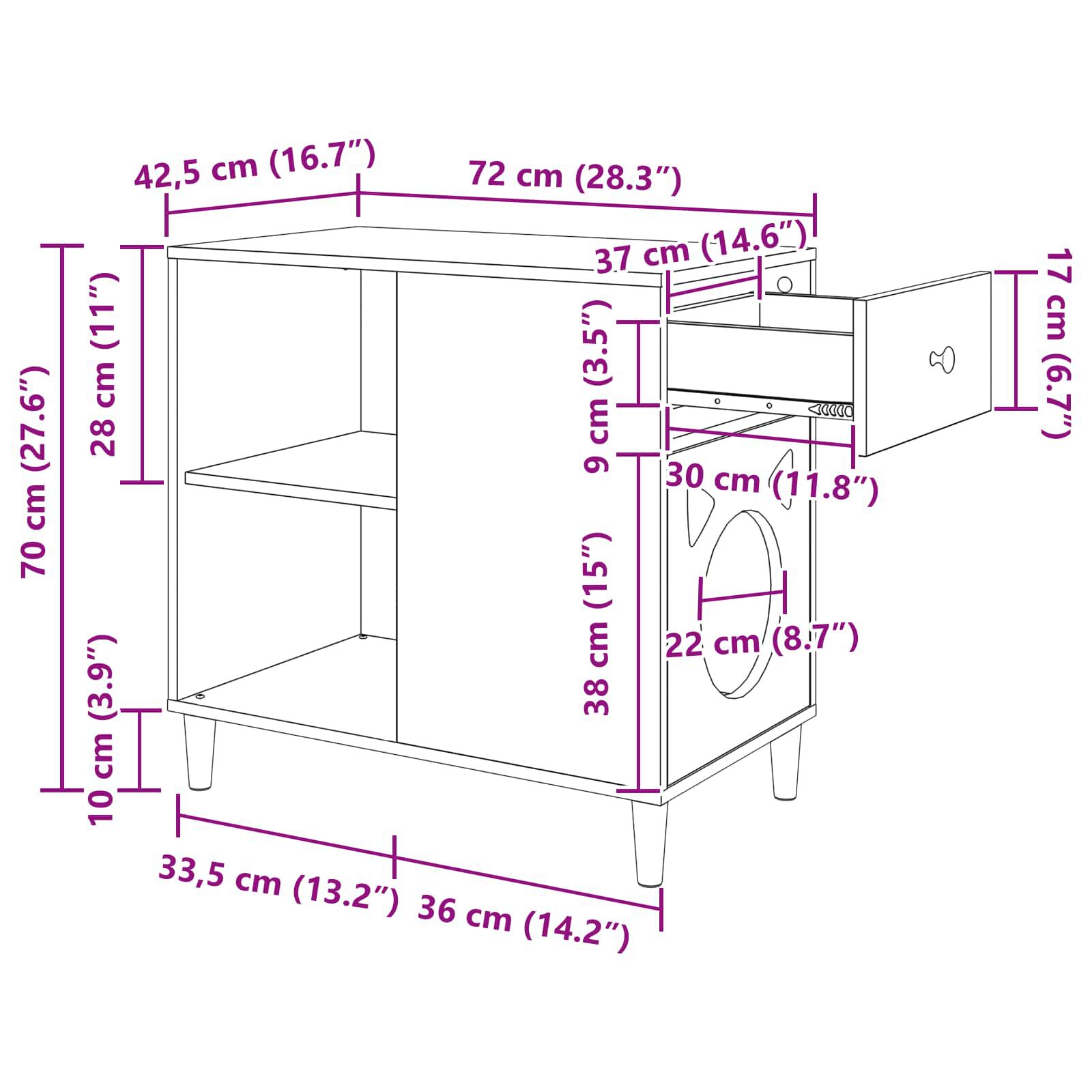 vidaXL Casa para Gatos Roble Artesanal 72 x 42.5 x 70 cm, , large Imagen numero 4
