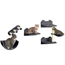 PawHut Estantes para Gatos Gris Oscuro