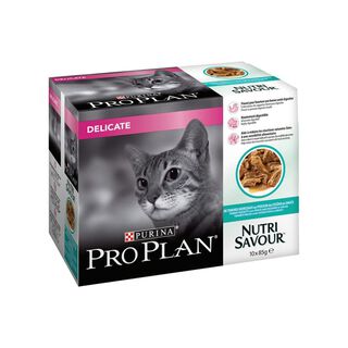 Pro Plan Delicate NutriSavour Pescado en Salsa sobre para gatos
