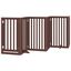 vidaXL Puerta para perros plegable 6 paneles madera álamo marrón 300cm, , large indicador imagen numero 1