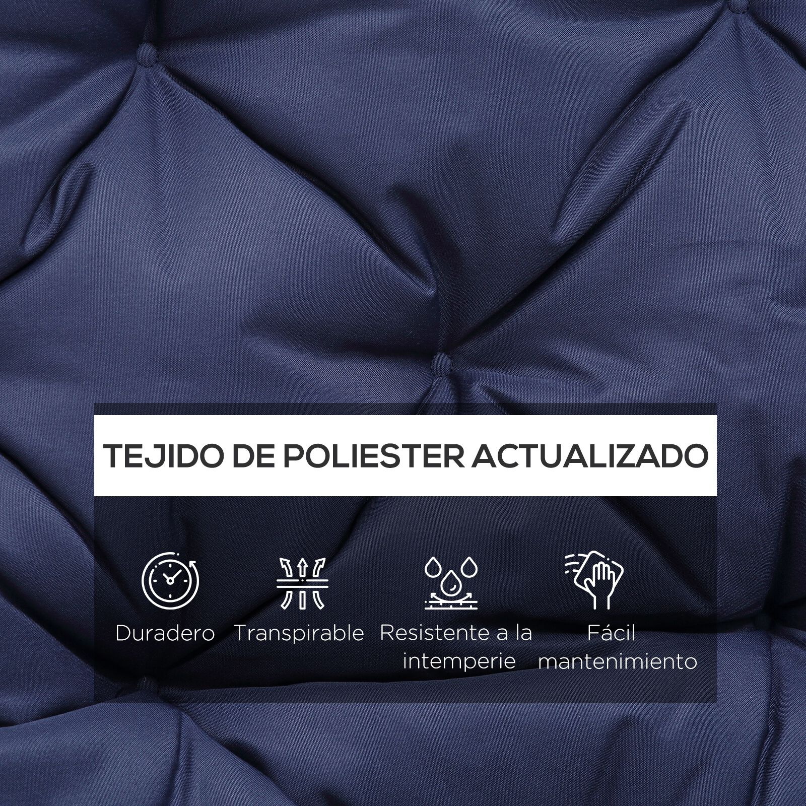 Outsunny Coj&iacute;n para Banco Azul, , large Imagen numero 4