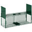 Outsunny Trampa para Animales Vivos con 2 Puertas Jaula de Captura Metálica con Asa para Conejos Visones Zorros Pequeños 80x25x30 cm Verde Oscuro, , large indicador imagen numero 1