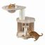 COSTWAY &Aacute;rbol Rascador Mediano para Gatos de Madera, Torre para Gatitos de 3 Niveles con C&aacute;psula Espacial Transparente, Condominio, Postes Rascadores y Alfombra Lavable, Cama para Gatos, 50x50x73cm, , large indicador imagen numero 1