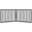 vidaXL Puerta para perros plegable 2 paneles madera álamo negra 160 cm, , large indicador imagen numero 4