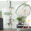 PawHut Árbol para Gatos de Suelo a Techo 225-275 cm Árbol Rascador para Gatos Torre para Gatos con Múltiples Plataformas Sistema de Antivuelco Gris Claro, , large indicador imagen numero 4