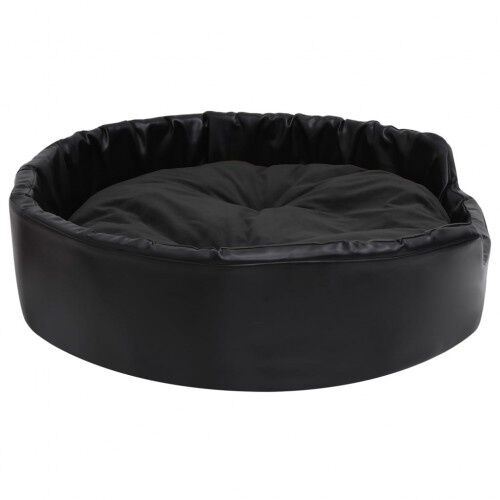 Vidaxl sof&aacute; acolchado ovalado con coj&iacute;n negro para perros, , large Imagen numero 8