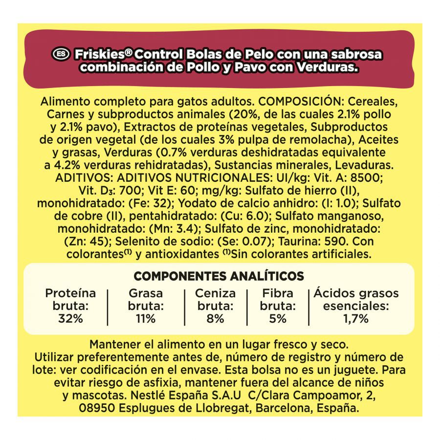 1.5 kg Friskies Hairball pienso para gatos, , large Imagen numero 2