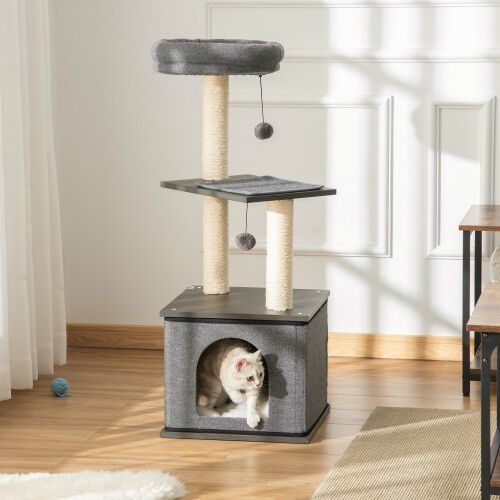 PawHut &Aacute;rbol Rascador Con Cueva para gatos, , large Imagen numero 2