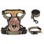 vidaXL Arnés para perros con correa y collar ajustable marrón XL, , large indicador imagen numero 13