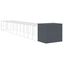 vidaXL Caseta perros con corral acero galvanizado gris 214x1069x181 cm, , large indicador imagen numero 18