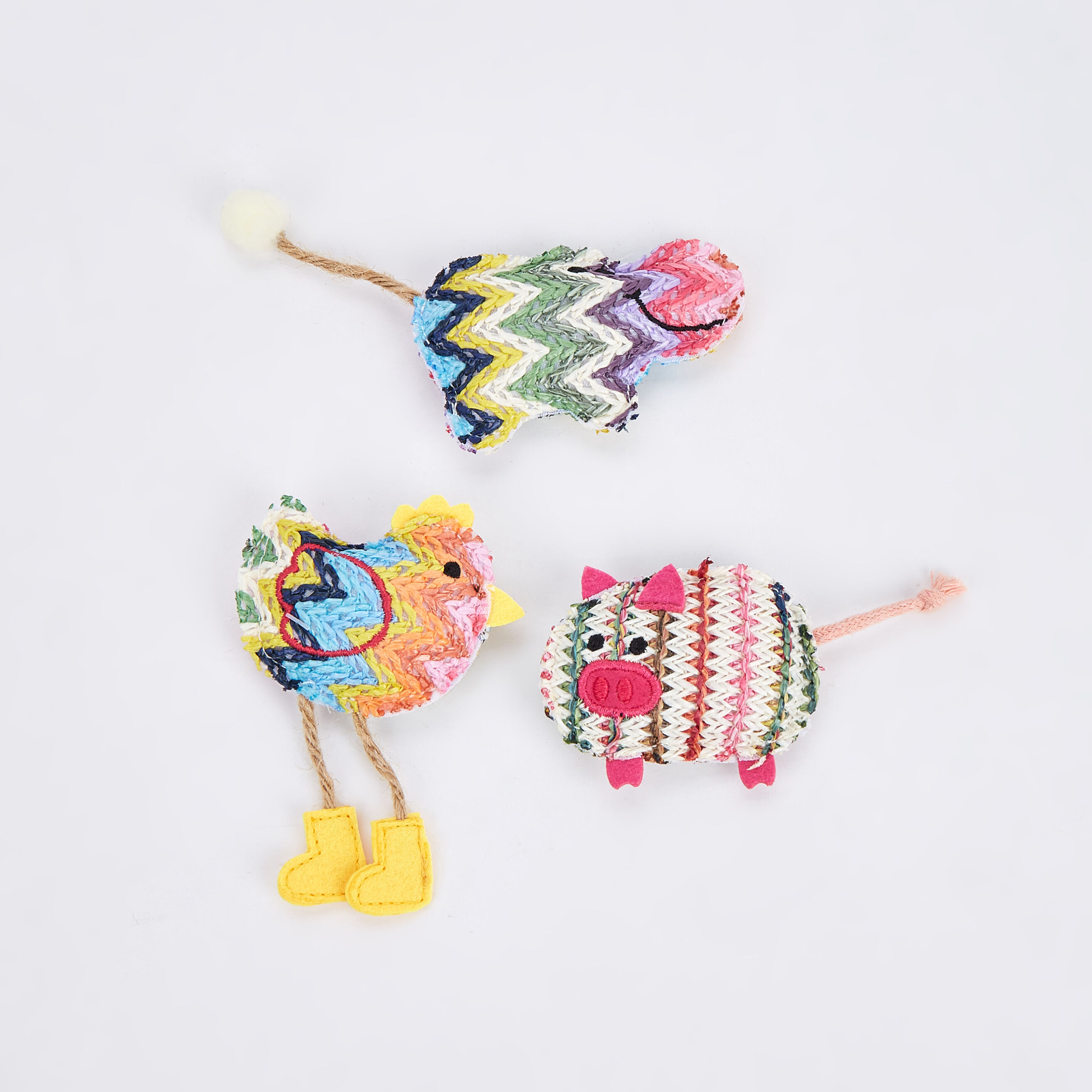 FOFOS | Set de Juguetes Naturales de 3 Piezas con Catnip (Gallina, Rat&oacute;n y Cerdito) - Para Gato, , large Imagen numero 5