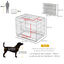 PawHut Jaula Plegable para Perros Perrera Metálica 61x43x50 cm Jaula Metálica para Perros con Bandeja Extraíble y 2 Puertas con Pestillo Blanco, , large indicador imagen numero 3