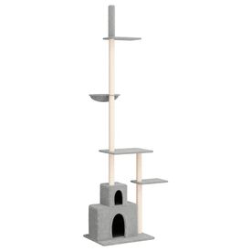 VidaXL Rascador de pie todo en uno Gris claro para gatos