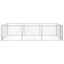 vidaXL Perrera de exterior puerta acero galvanizado plateado 3x2x1 m, , large indicador imagen numero 24