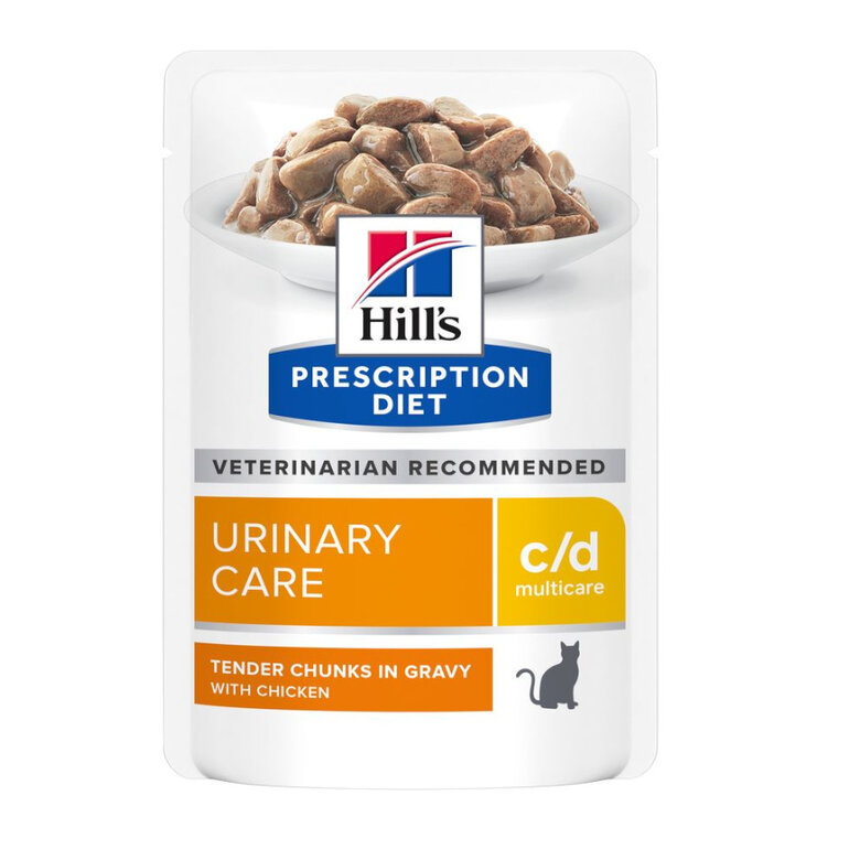 Hill's Prescription Diet c/d Urinary Care Pollo sobre para gatos, , large image number null
