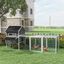 PawHut Gallinero para Exterior Gallinero de Madera Jaula Grande para 8-10 Gallinas con 2 Ponederos Techo Asfáltico Bandeja Extraíble y Rampa 347x160x150 cm Gris y Blanco, , large indicador imagen numero 2
