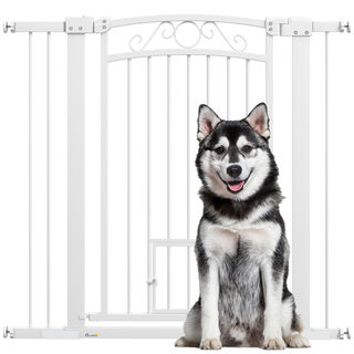 PawHut Barrera color Blanco para Perros 