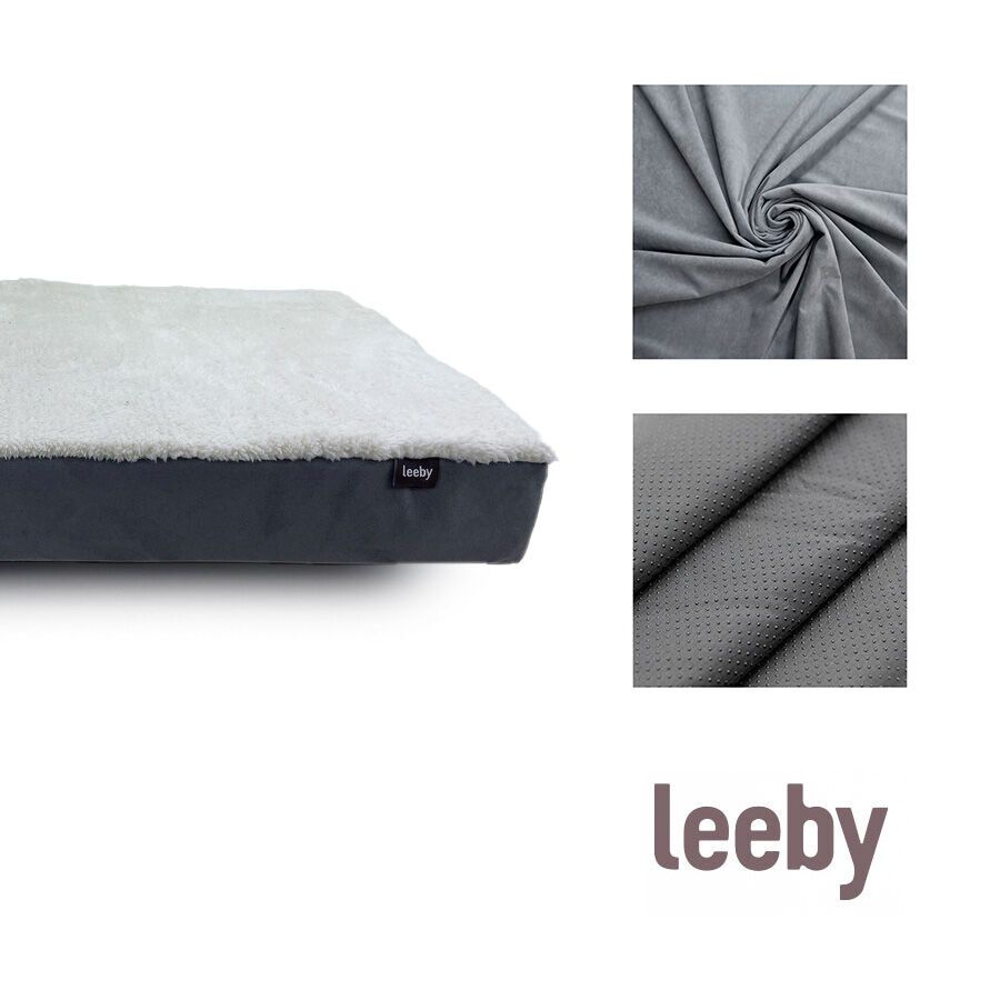 Leeby Colchón Ortopédico Viscoelástico Gris para perros thumbnail