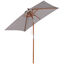 Outsunny Sombrilla de Jardín 200x150x235 cm Parasol de Jardín Rectangular con Ángulo Ajustable Anti-UV Impermeable y Poste de Madera para Playa Patio Exterior Gris, , large indicador imagen numero 1