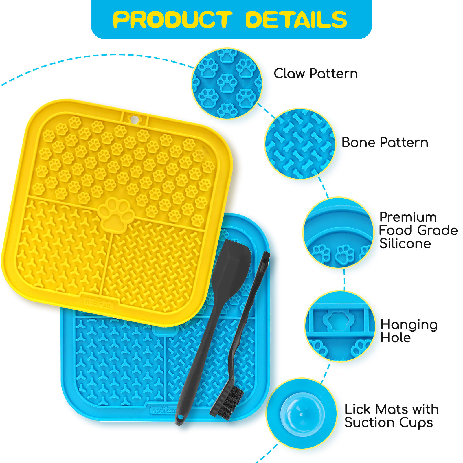 Nobleza Alfombrilla para Lamer para Perros y Gatos thumbnail