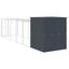 vidaXL Gallinero con corral acero galvanizado gris 165x863x181 cm, , large indicador imagen numero 16