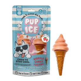PUP ICE HELADO snack Cucurucho de FRESA para perros