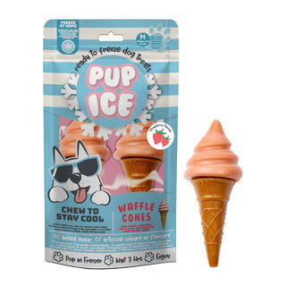 Ice Pup helado sabor waffle fresa para perros