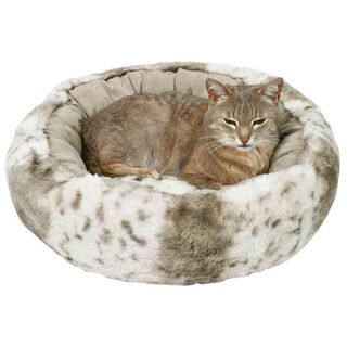 Trixie Leika Cama Redonda Blanca y Beige para perros