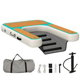 PawHut Rampa Perros Piscina Naranja
