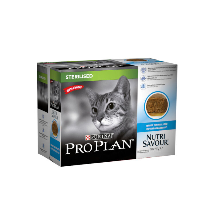 Pro Plan NutriSavour Sterilised 7+ Pavo tarrina para gatos , , large image number null