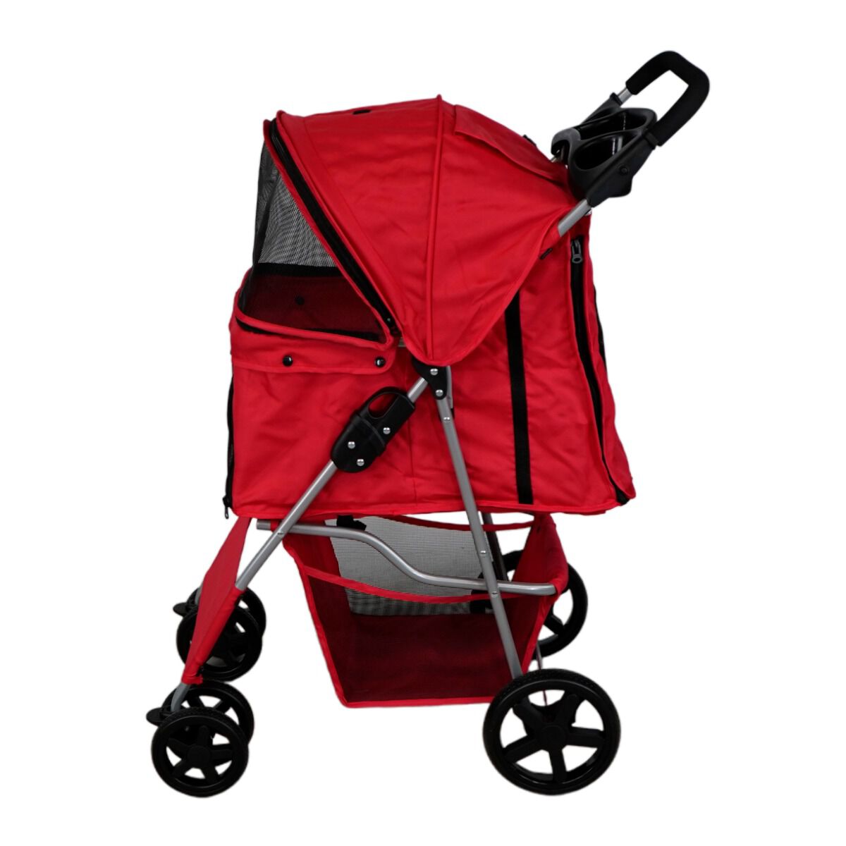 Cochecito para Mascotas con Cubierta de Lluvia - Rojo, , large Imagen numero 2