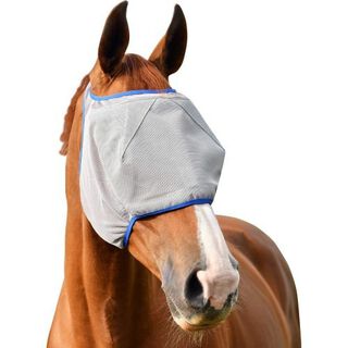 Máscara redecilla de alivio para caballos color Gris/Azul