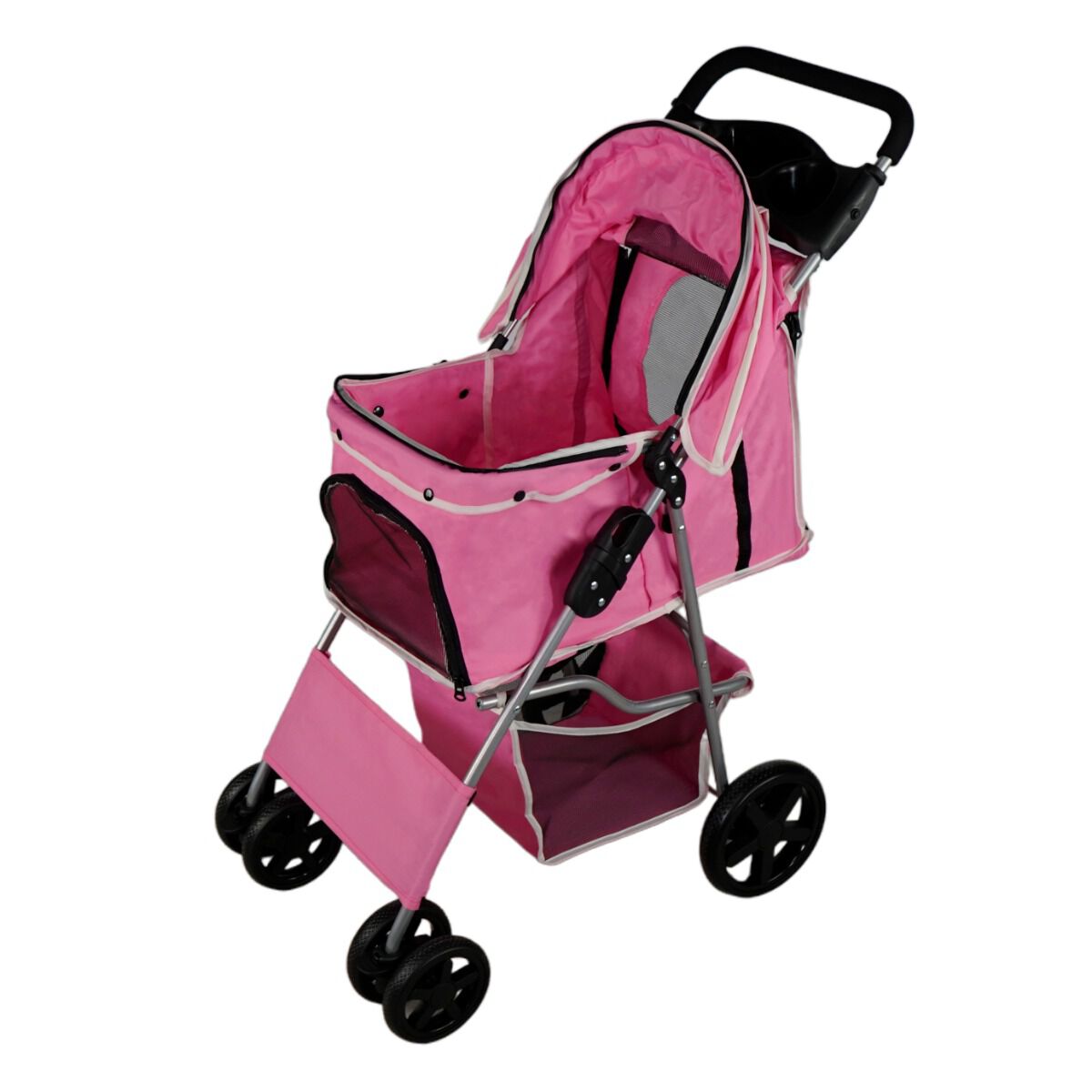 Cochecito para Mascotas con Cubierta de Lluvia - Rosa, , large Imagen numero 1