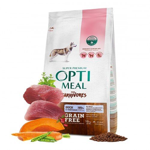 Optimeal sin cereales pienso seco para perros Pato y Verdura, , large Imagen numero 2