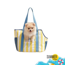 Summer Vibes Bolso Amarillo de Rayas para cachorros