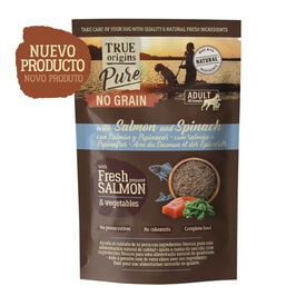 True Origins Pure con Salm&oacute;n y Espinacas sobre para Perros
