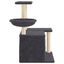 vidaXL Rascador para gatos con postes de sisal gris oscuro 83 cm, , large indicador imagen numero 4