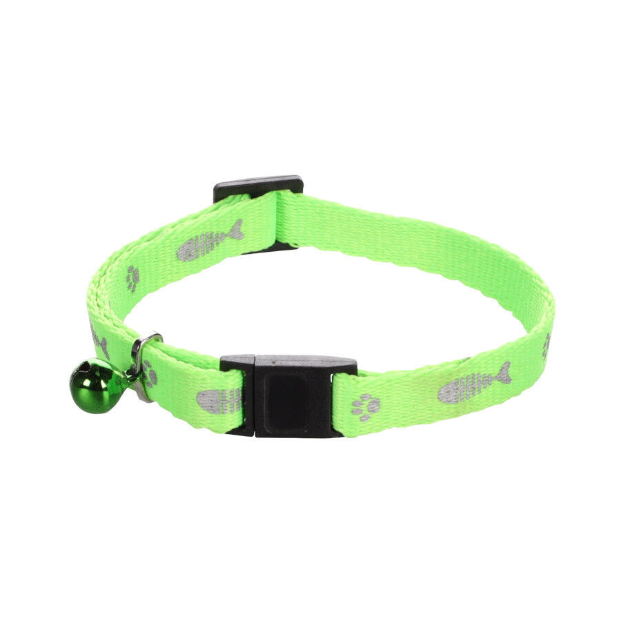Flamingo Collar Ziggi Verde Fluorescente para gatos, , large Imagen numero 1