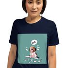 Mascochula camiseta mujer melasuda personalizada con tu mascota azul marino, , large image number null