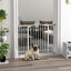 PawHut Barrera para Perros Blanco, , large indicador imagen numero 2